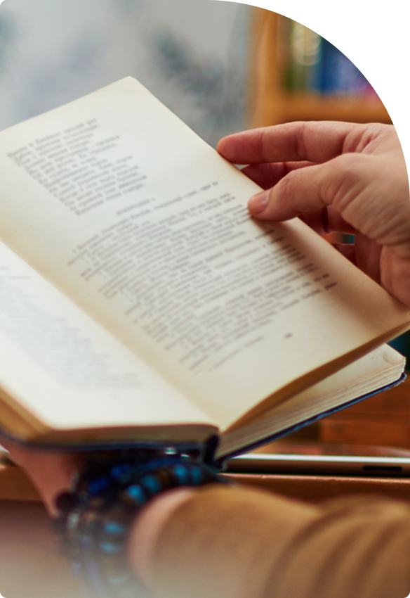 Reading a book